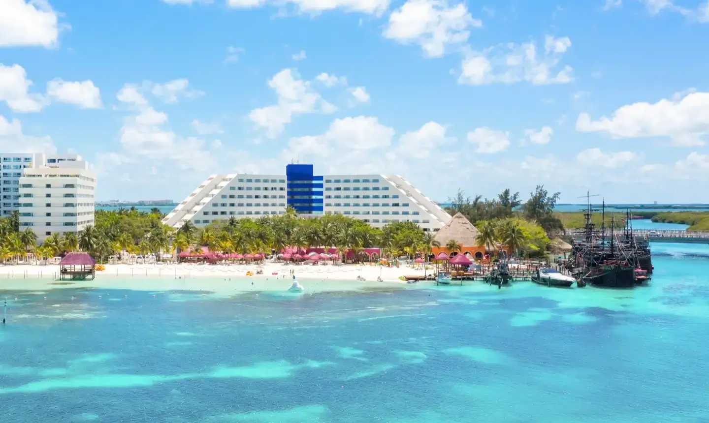 Aerial view of the hotel