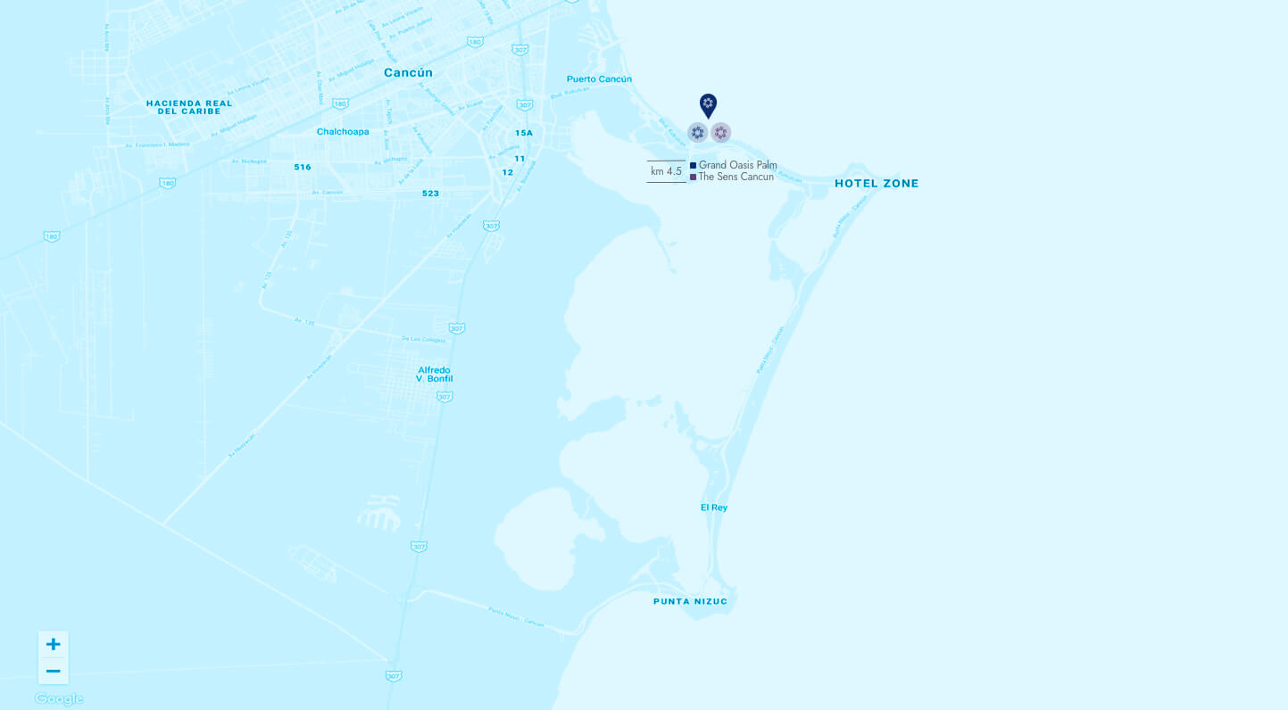 Location map of Grand Oasis Palm