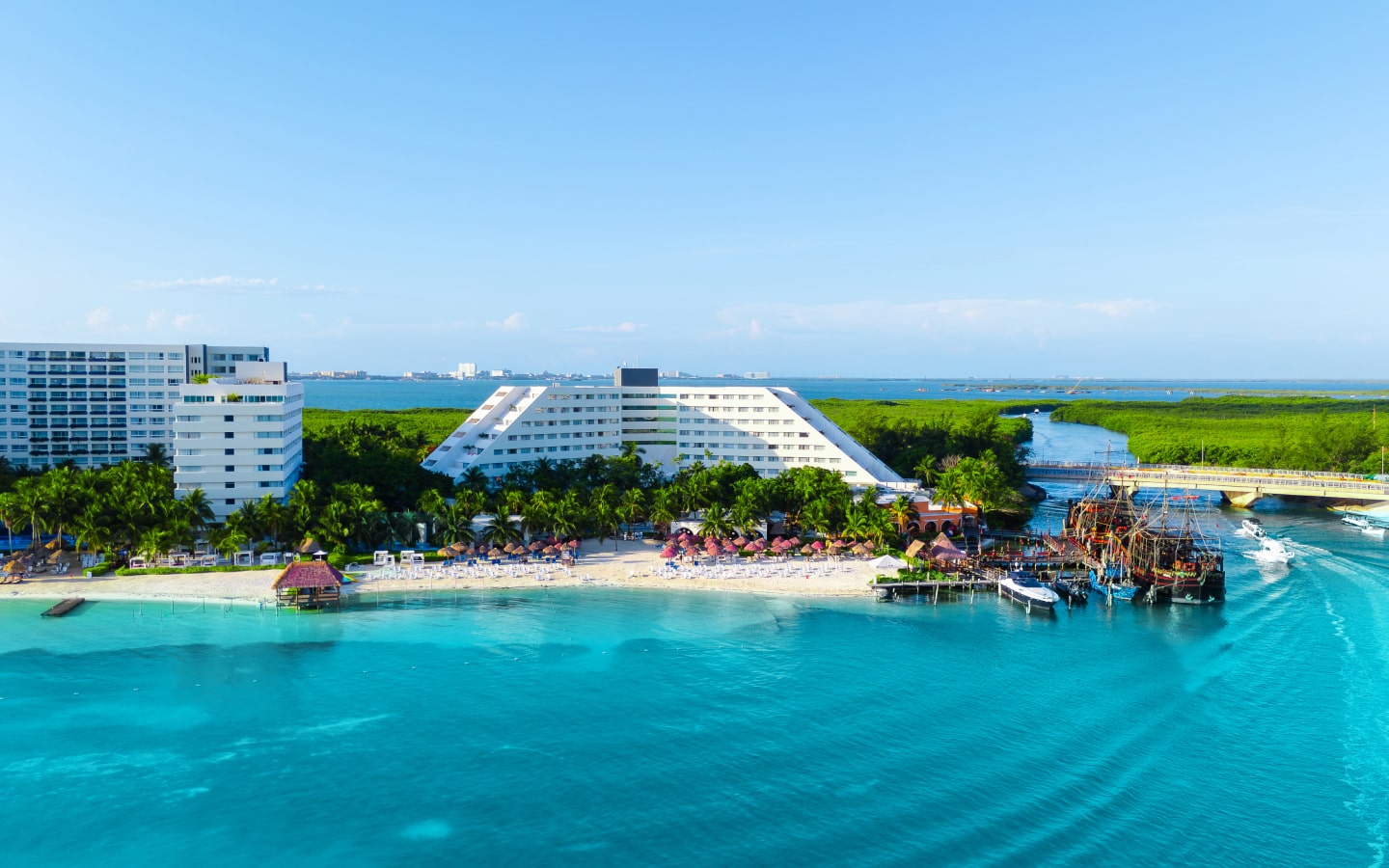 Arial view of the hotel